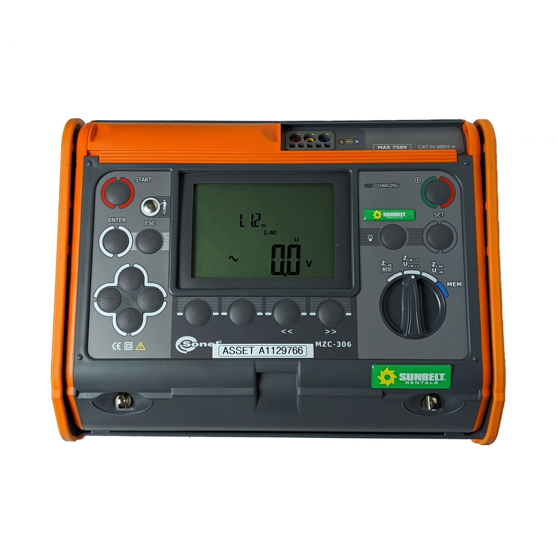 Sonel Loop Impedance Tester MZC306 Hire Sunbelt Rentals Test