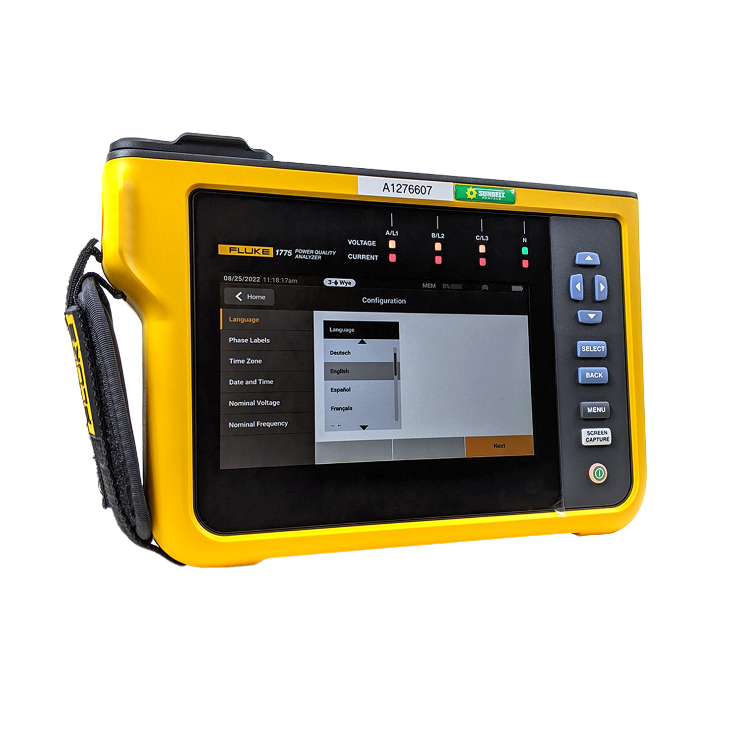 Fluke 1775 Power Quality Analyser Hire Sunbelt Rentals Test